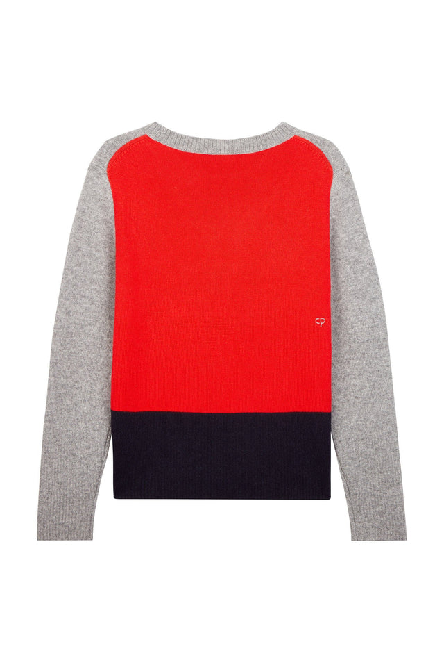 Grey Ribbed Back Sweater image 6