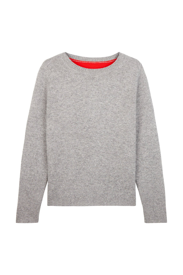 Grey Ribbed Back Sweater image 2