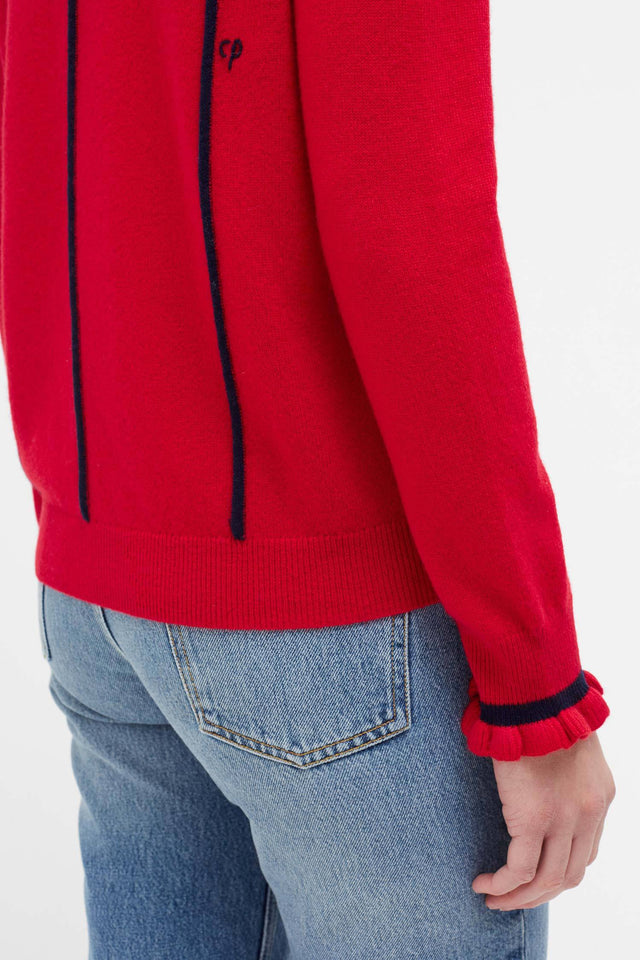 Red Ribbon Wool Sweater image 4