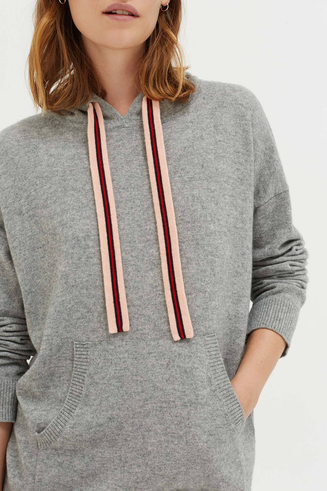 Grey Ringmaster Cashmere Hoodie image 4