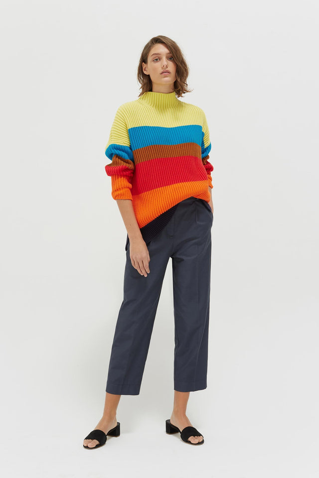 Rainbow Riviera Stripe Chunky Knit Sweater image 7