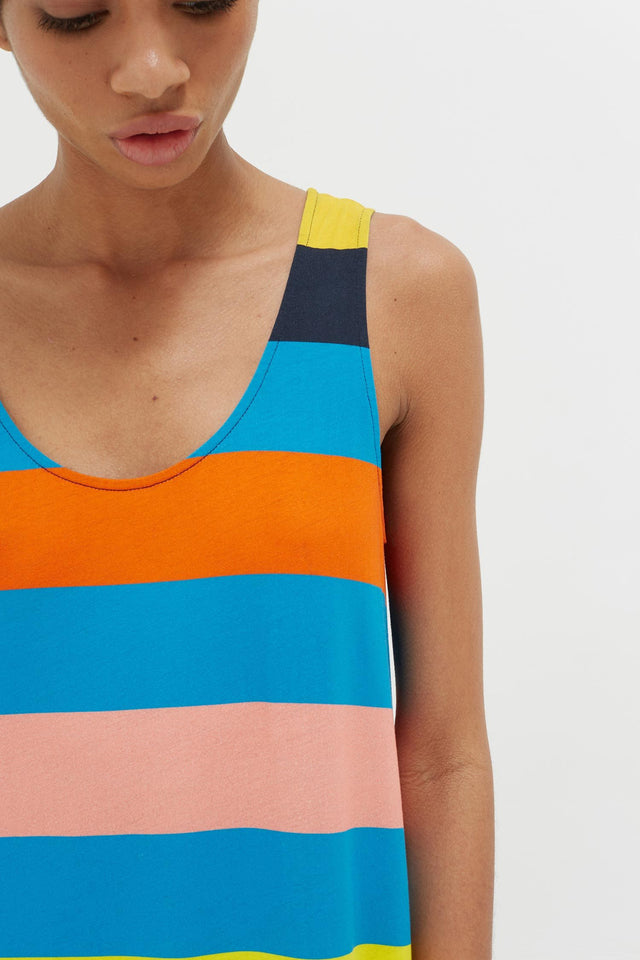 Rainbow Sunset Holiday Organic Jersey Maxi Dress image 4