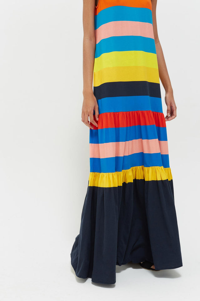 Rainbow Sunset Holiday Organic Jersey Maxi Dress image 6