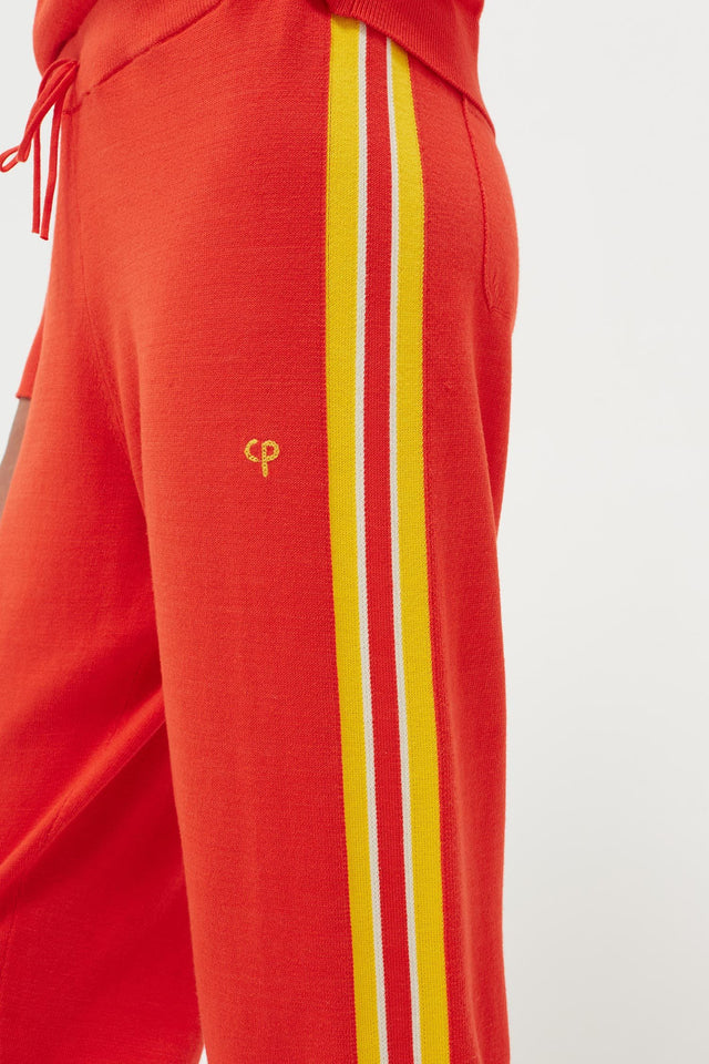 Red Seaside Stripe Track Pants image 4