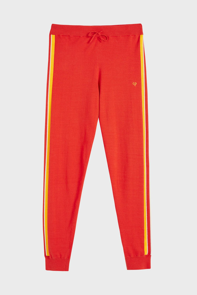 Red Seaside Stripe Track Pants image 2