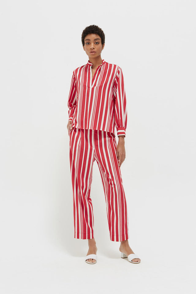 Red Striped Parasol Blouse image 4
