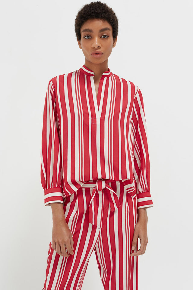 Red Striped Parasol Blouse image 3