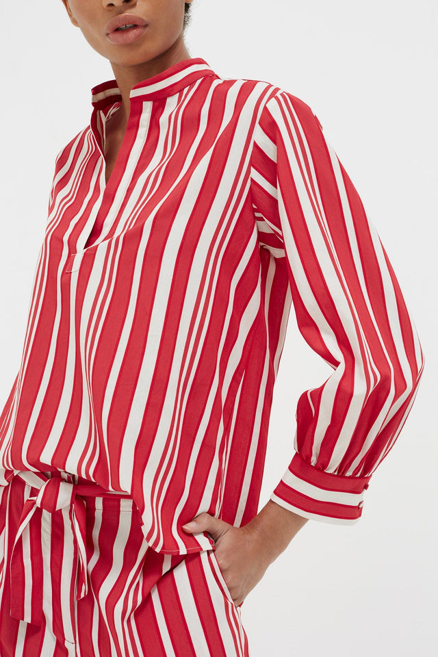 Red Striped Parasol Blouse image 5