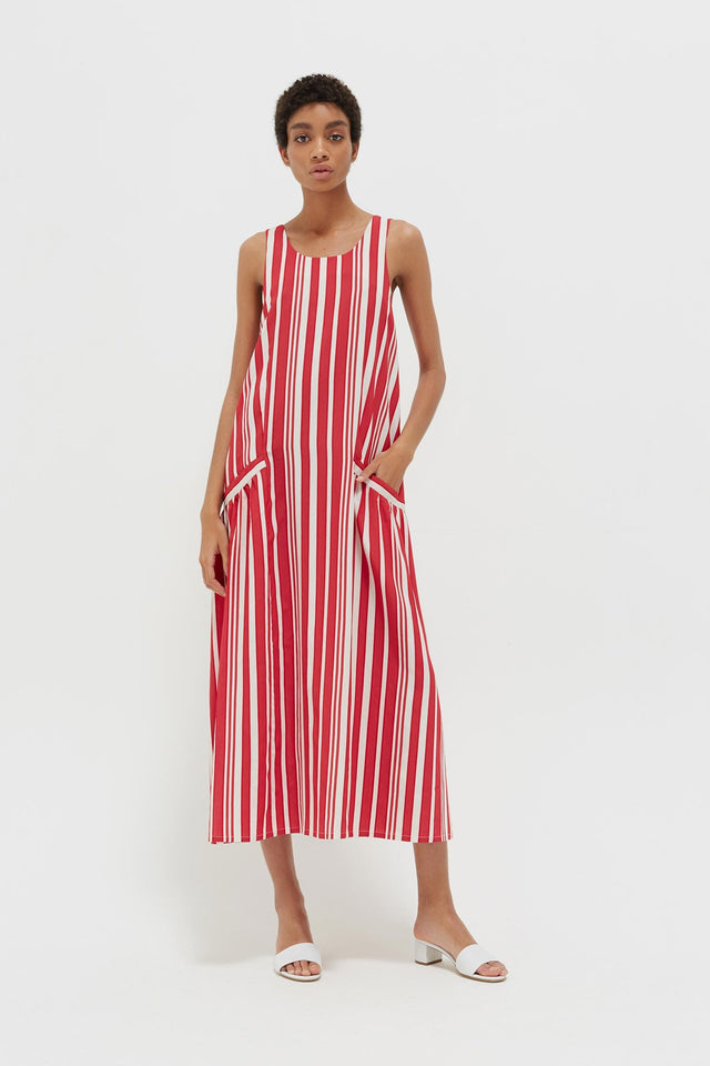 Red Striped Parasol Sundress image 3