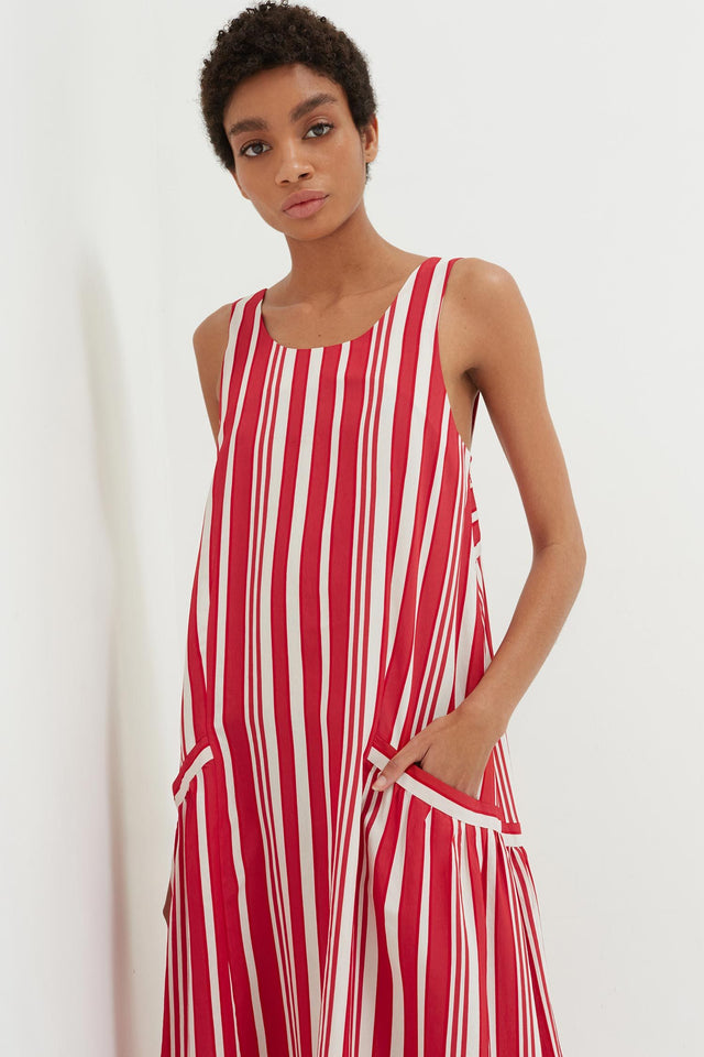 Red Striped Parasol Sundress image 4