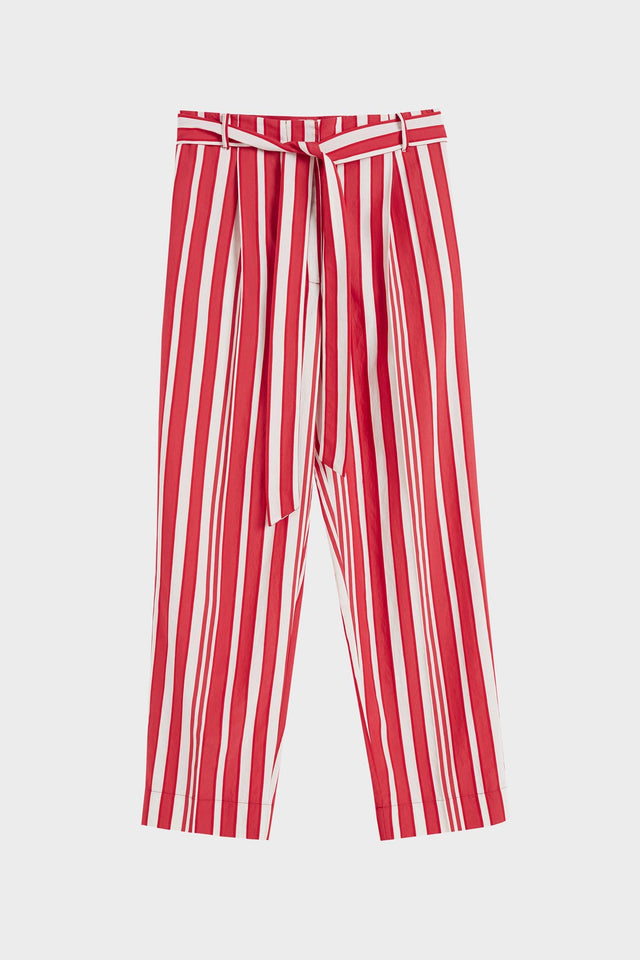 Red Striped Parasol Tie Waist Trousers image 2