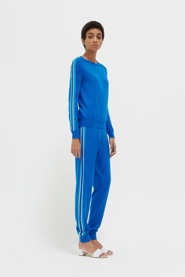 Royal Blue Seaside Stripe Sweater image 3