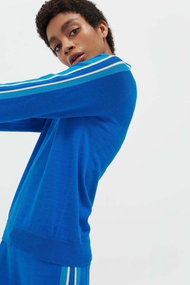 Royal Blue Seaside Stripe Sweater image 1