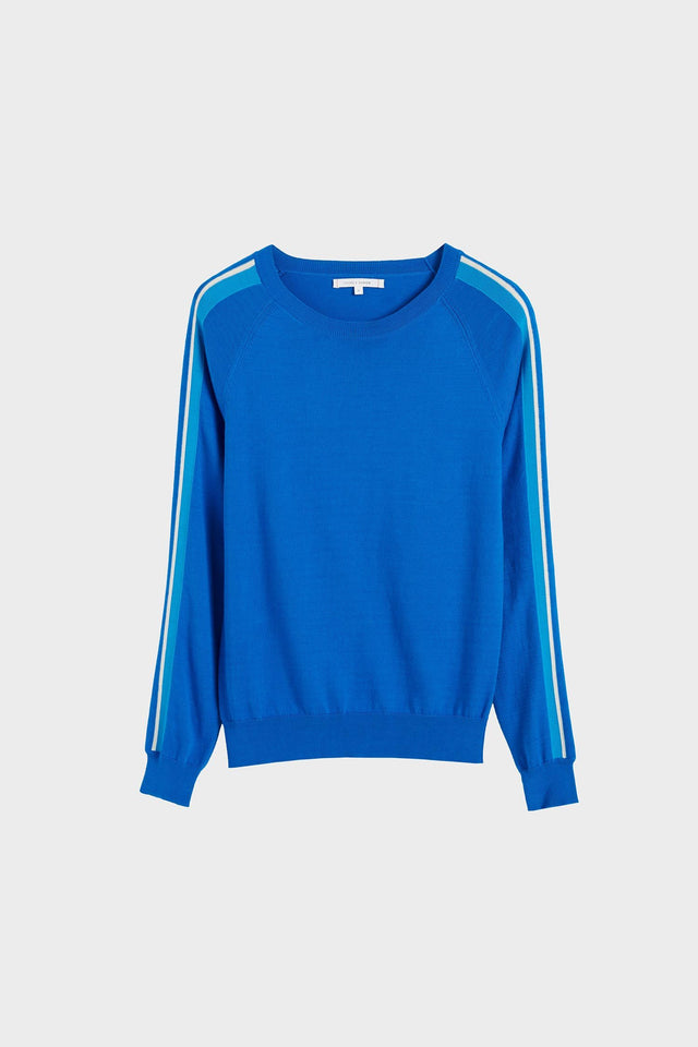 Royal Blue Seaside Stripe Sweater image 2