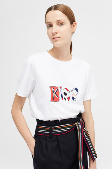 White Short Sleeve Mexican Kiss T-Shirt