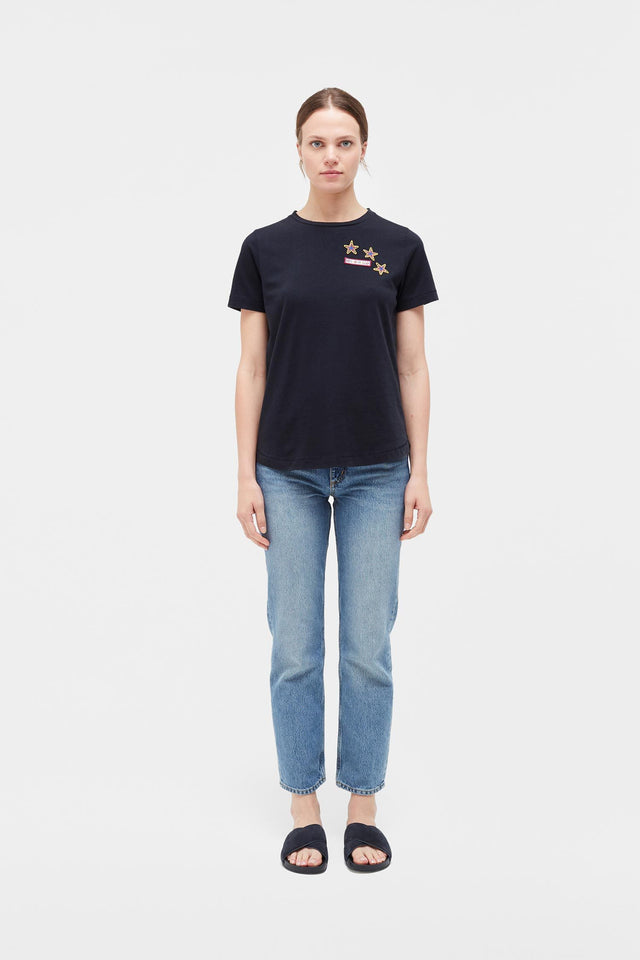 Navy Cotton Patches T-Shirt image 2