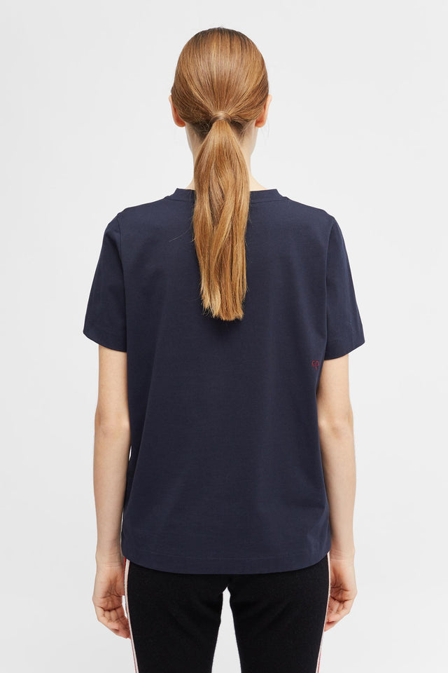 Navy Short Sleeve Por La Paz T-Shirt image 5