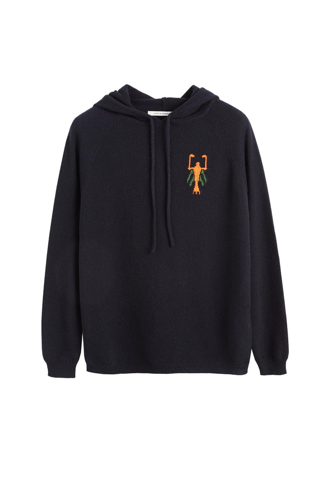 Navy Scorpion Patch Hoodie image 2