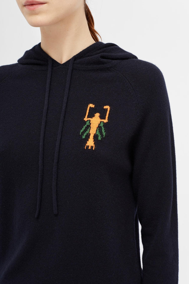 Navy Scorpion Patch Hoodie image 4