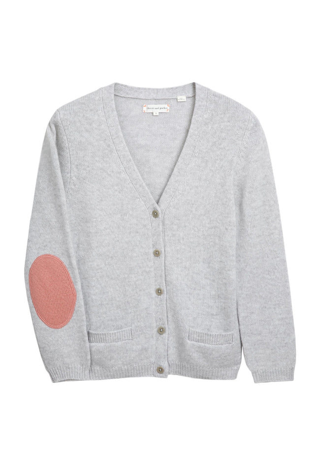 Grey Short Knit Cashmere Cardigan image 2