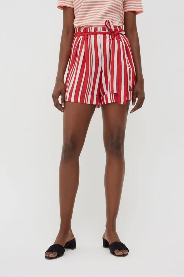 Red Striped Parasol Shorts image 6