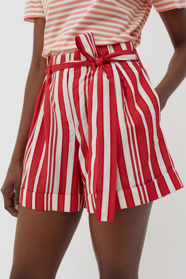 Red Striped Parasol Shorts image 3