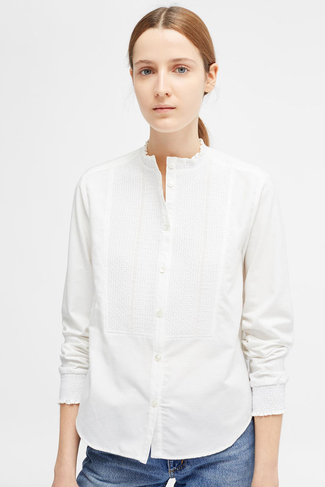 Ivory Smocked Shirt image 4