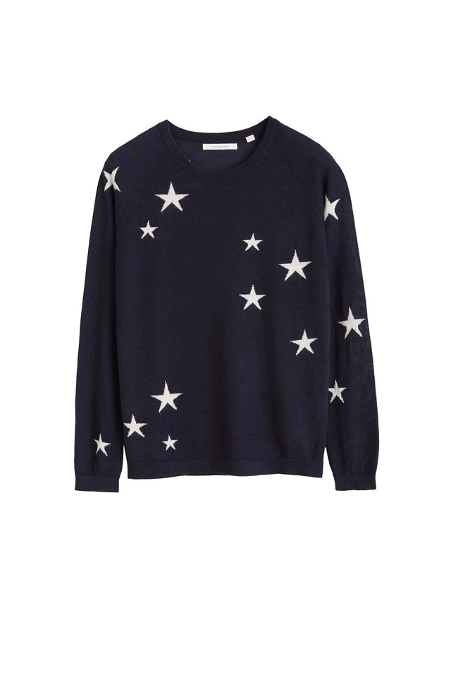 Navy Star Cashmere Sweater image 2