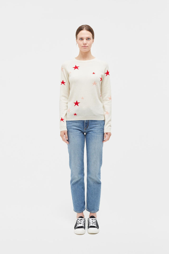 Cream Star Cashmere Sweater image 2