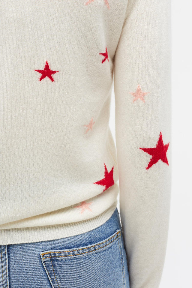 Cream Star Cashmere Sweater image 4