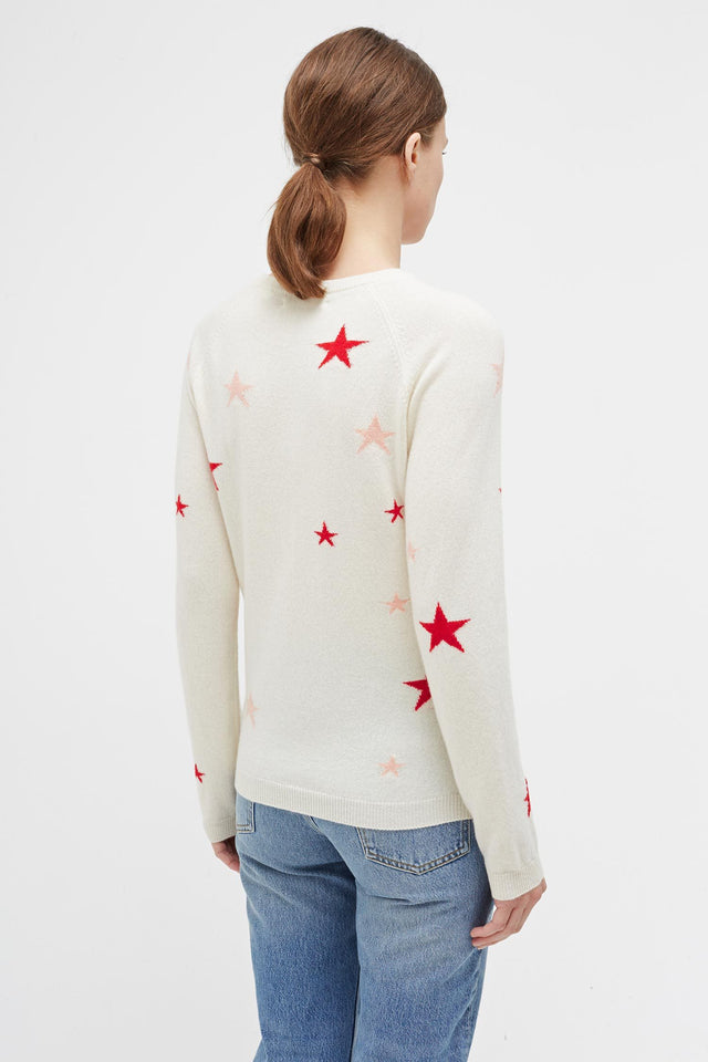 Cream Star Cashmere Sweater image 3