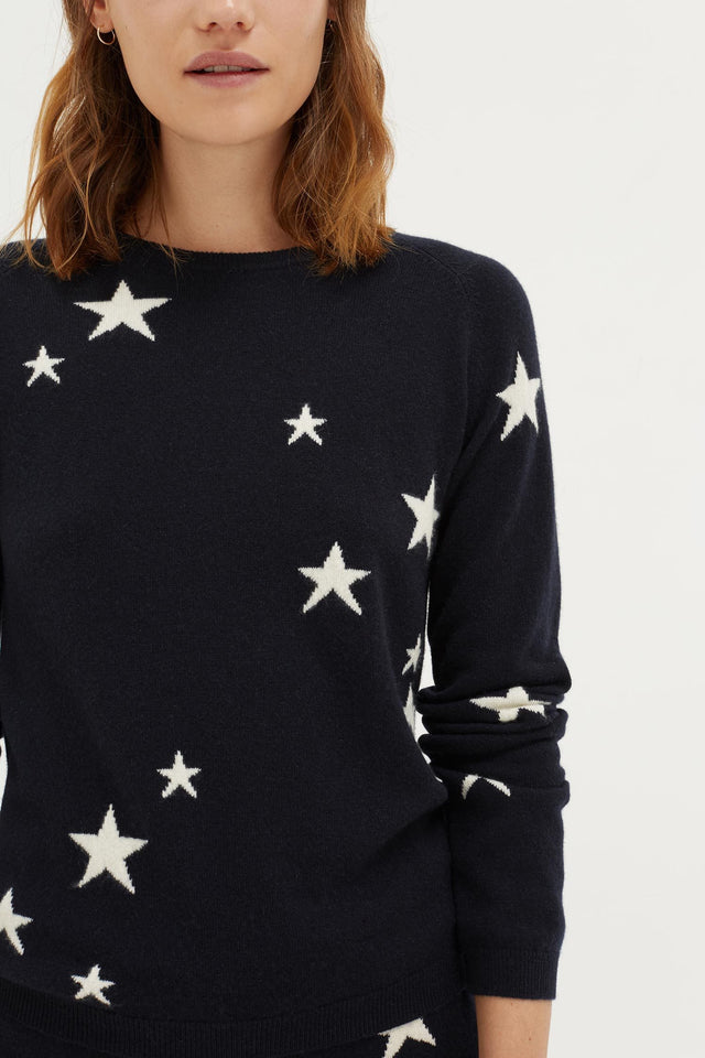 Navy Star Cashmere Sweater image 4