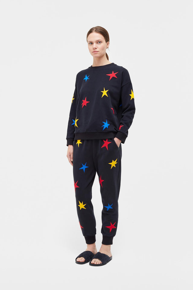 Navy Star Applique Sweatshirt image 2