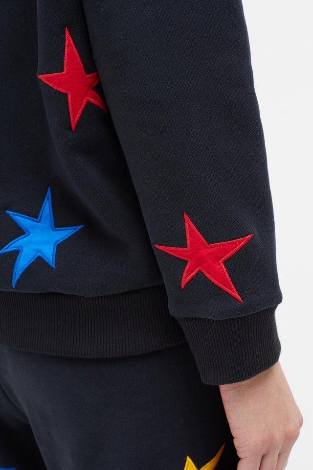 Navy Star Applique Sweatshirt image 5