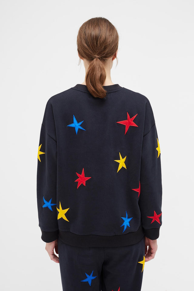 Navy Star Applique Sweatshirt image 4