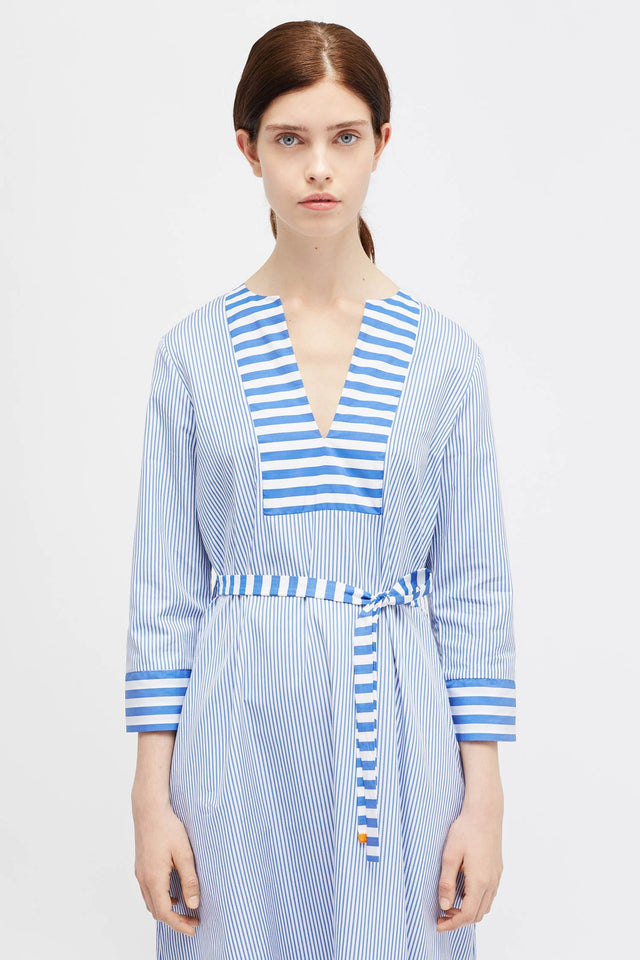 Navy Stripe Bib Dress image 5