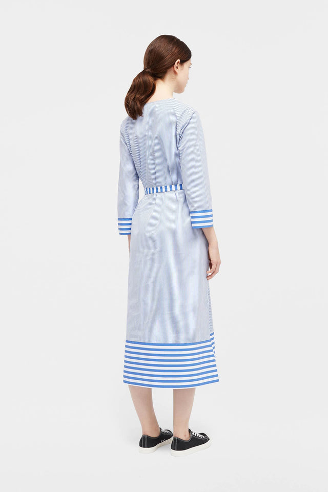 Navy Stripe Bib Dress image 3