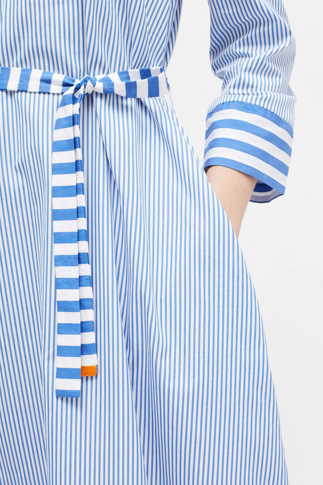 Navy Stripe Bib Dress image 4