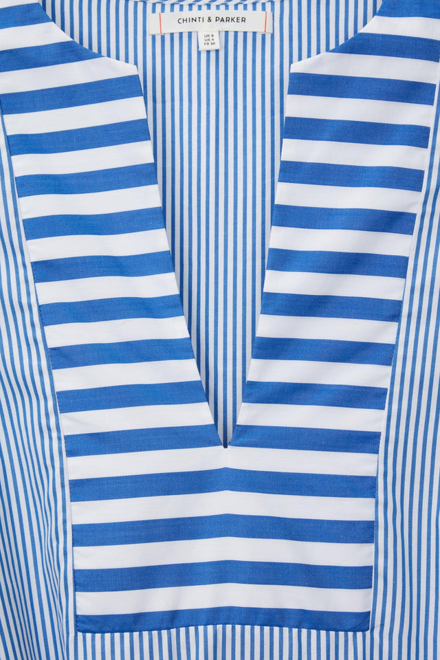 Navy Stripe Bib Dress image 6