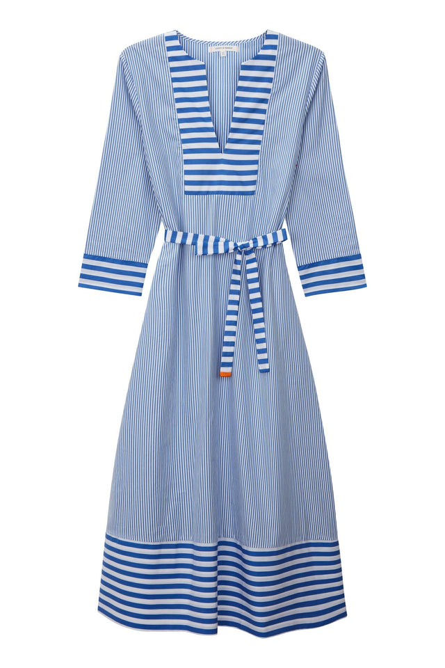 Navy Stripe Bib Dress image 2