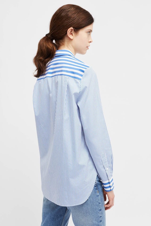 Navy Stripe Boyfriend Shirt image 1