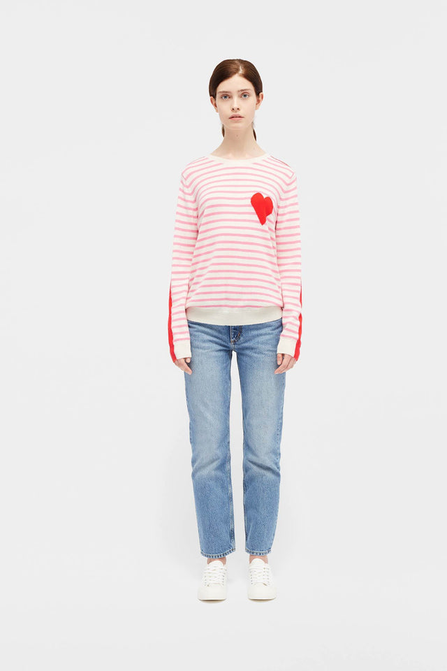 Pink Stripe Sleeve Sweater image 3