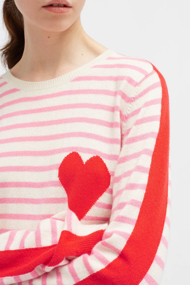 Pink Stripe Sleeve Sweater image 4