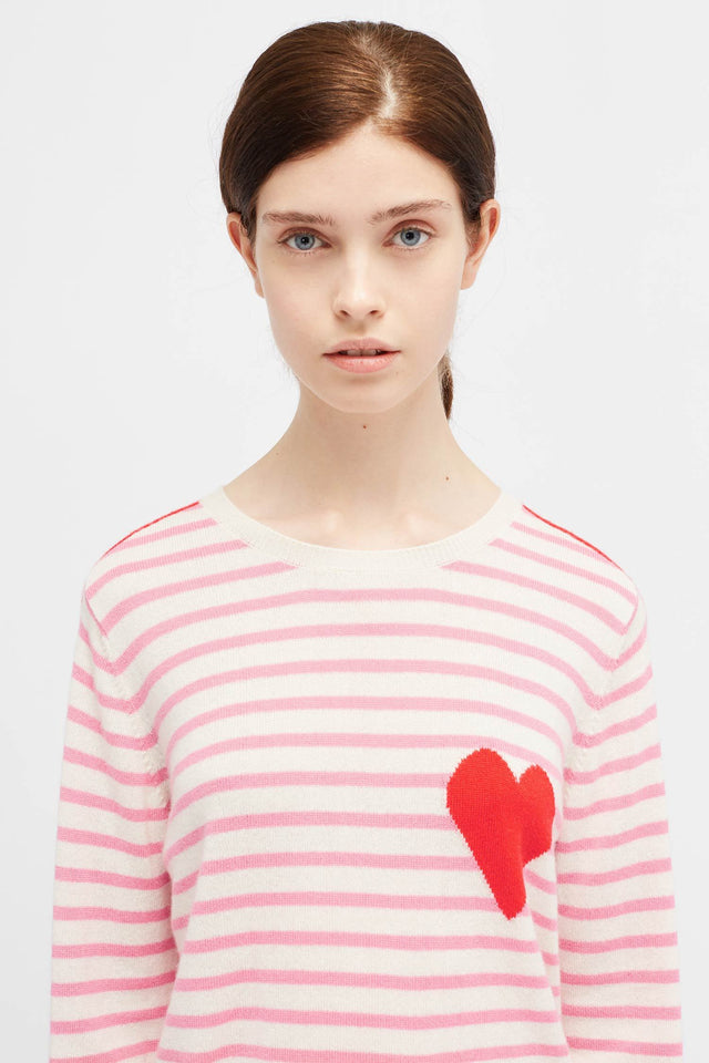 Pink Stripe Sleeve Sweater image 1