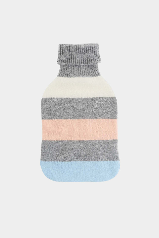 Grey Striped Hot Water Bottle image 1