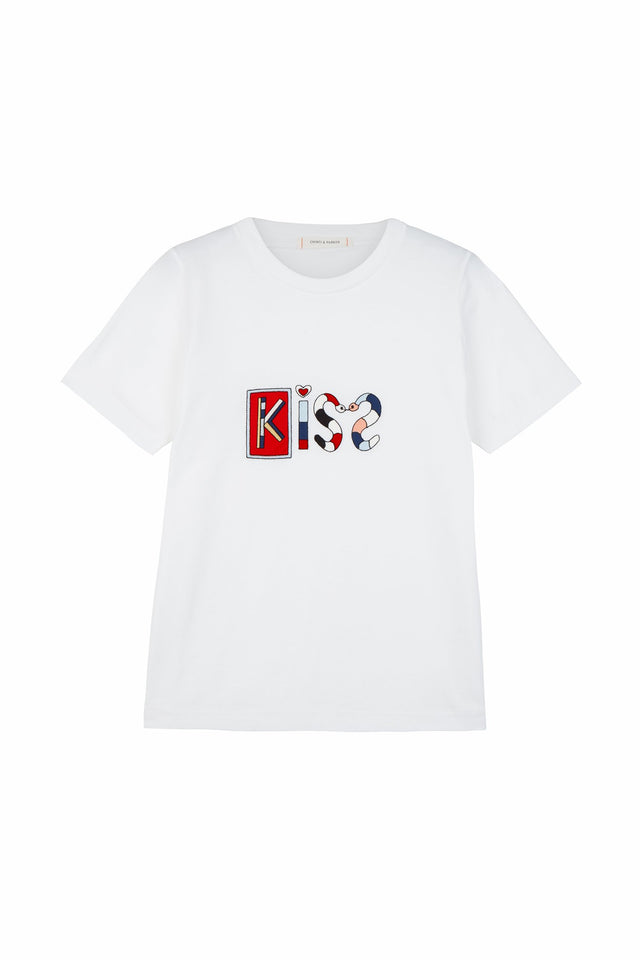 White Short Sleeve Mexican Kiss T-Shirt image 2
