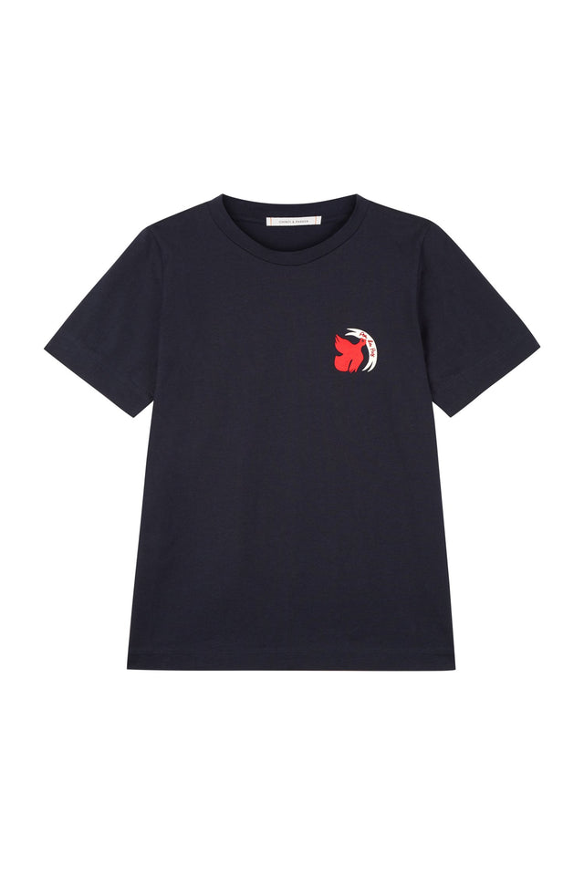 Navy Short Sleeve Por La Paz T-Shirt image 2