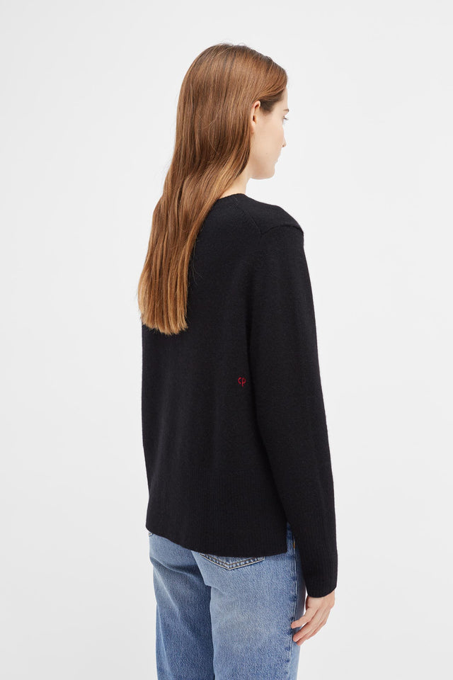 Black Cashmere Boxy Sweater image 5