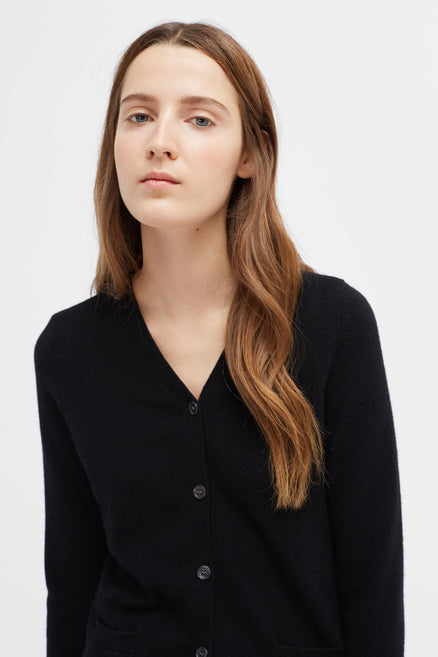 Black Cashmere Cardigan