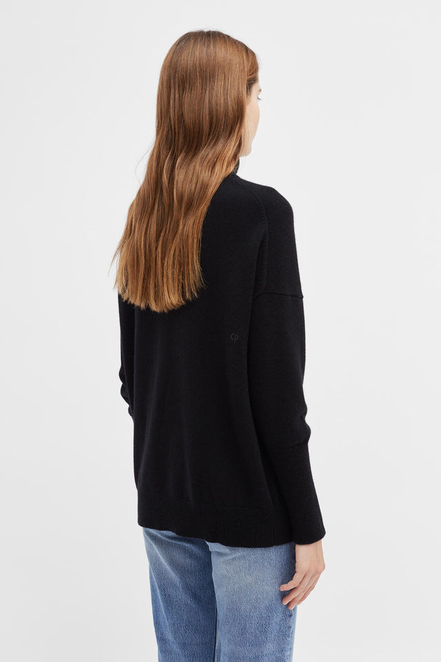 Black Cashmere Rollneck Sweater image 5